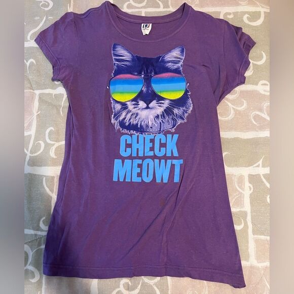 Unbranded Tops - Check Meowt shirt